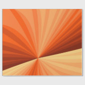 抽象芸術モダンオレンジ赤バニラグラフィックフラクタル ラッピングペーパー (フラット)