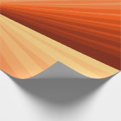 抽象芸術モダンオレンジ赤バニラグラフィックフラクタル ラッピングペーパー (角)