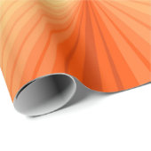 抽象芸術モダンオレンジ赤バニラグラフィックフラクタル ラッピングペーパー (ロールコーナー)