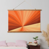 抽象芸術モダンオレンジ赤バニラグラフィックフラクタル 吊り下げ型タペストリー (寝室)