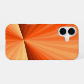 抽象芸術モダンオレンジ赤バニラグラフィックフラクタル iPhone 16ケース (裏面横)