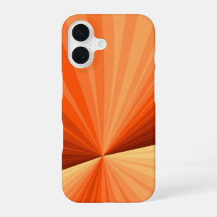 抽象芸術モダンオレンジ赤バニラグラフィックフラクタル iPhone 16ケース