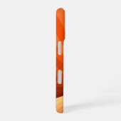 抽象芸術モダンオレンジ赤バニラグラフィックフラクタル iPhone 16ケース (右側面)