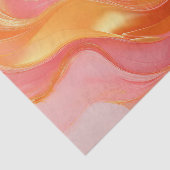 抽象芸術モダンオレンジ、ピンク、金ゴールド- 薄葉紙 (詳細)