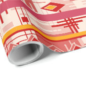 抽象芸術モダンオーナメントのジオメトリック要素vintag ラッピングペーパー (ロールコーナー)