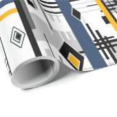 抽象芸術モダンオーナメントのジオメトリック要素vintag ラッピングペーパー (ロールコーナー)