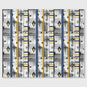 抽象芸術モダンオーナメントのジオメトリック要素vintag ラッピングペーパー (フラット)