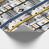 抽象芸術モダンオーナメントのジオメトリック要素vintag ラッピングペーパー (角)