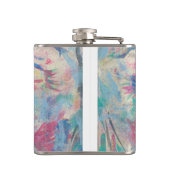 抽象芸術モダンカラフルのフラ包まれたスコ フラスク (裏面)