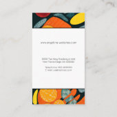 抽象芸術モダンカラフルはっきりしたタイポグラフィ 名刺 (裏面)