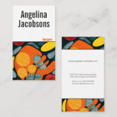 抽象芸術モダンカラフルはっきりしたタイポグラフィ 名刺 (正面/裏面)