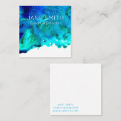 抽象芸術モダンカラフルクリエイティブ業 スクエア名刺 (正面/裏面)