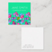 抽象芸術モダンカラフルクリエイティブ業 スクエア名刺 (正面/裏面)