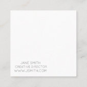 抽象芸術モダンカラフルクリエイティブ業 スクエア名刺 (裏面)