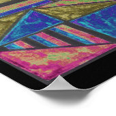 抽象芸術モダンカラフルデザインバイアラナルト ポスター (角)