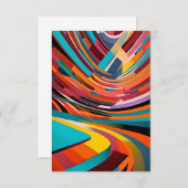 抽象芸術モダンカラフルブライトはっきりしたパターン サンキューカード (正面/裏面)