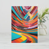 抽象芸術モダンカラフルブライトはっきりしたパターン シーズンカード (スタンド正面)