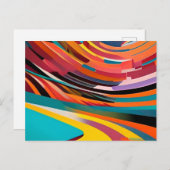 抽象芸術モダンカラフルブライトはっきりしたパターン ポストカード (正面/裏面)