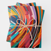 抽象芸術モダンカラフルブライトはっきりしたパターン ラッピングペーパーシート (インサイチュ)