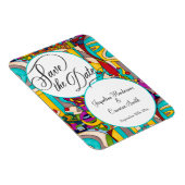 抽象芸術モダンカラフル保存日 マグネット (右側)