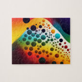 抽象芸術モダンカラフル吹き出し3D ジグソーパズル (横)