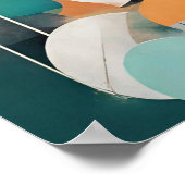 抽象芸術モダンカラフル形状 ポスター (角)