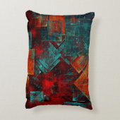 抽象芸術モダンカラフル芸術的型 アクセントクッション (裏面(縦))
