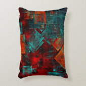 抽象芸術モダンカラフル芸術的型 アクセントクッション (正面(垂直))