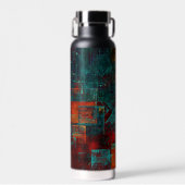 抽象芸術モダンカラフル芸術的型 ウォーターボトル (正面)