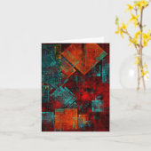 抽象芸術モダンカラフル芸術的型 カード (黄色い花)