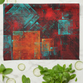 抽象芸術モダンカラフル芸術的型 キッチンタオル (折り畳み)