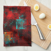抽象芸術モダンカラフル芸術的型 キッチンタオル (四つ折り)
