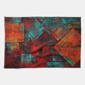 抽象芸術モダンカラフル芸術的型 キッチンタオル (横)