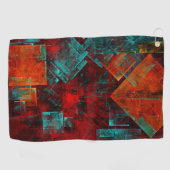 抽象芸術モダンカラフル芸術的型 ゴルフタオル (横)