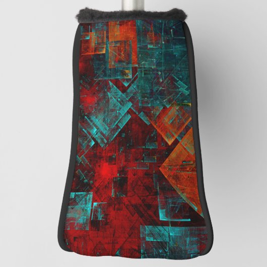 抽象芸術モダンカラフル芸術的型 ゴルフヘッドカバー (回転90)