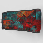 抽象芸術モダンカラフル芸術的型 ゴルフヘッドカバー (正面)