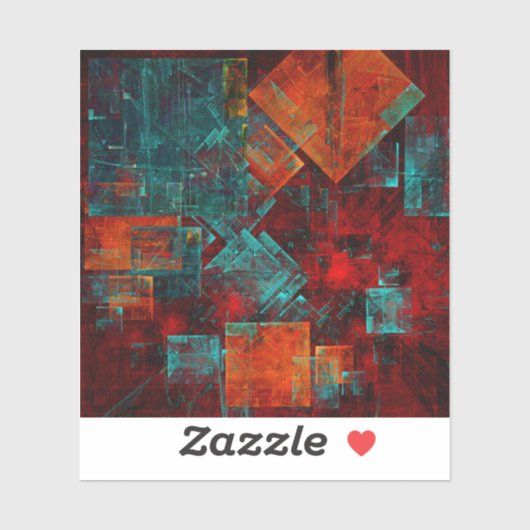 抽象芸術モダンカラフル芸術的型 シール (シート)