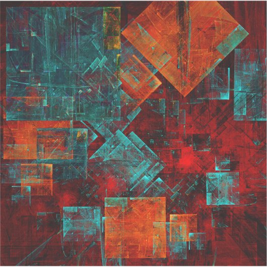 抽象芸術モダンカラフル芸術的型 シール (正面)