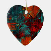 抽象芸術モダンカラフル芸術的型 セラミックオーナメント (右)