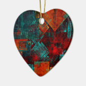 抽象芸術モダンカラフル芸術的型 セラミックオーナメント (左)