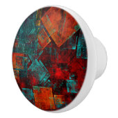 抽象芸術モダンカラフル芸術的型 セラミックノブ (右)