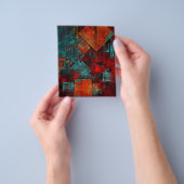 抽象芸術モダンカラフル芸術的型 チラシ (手)