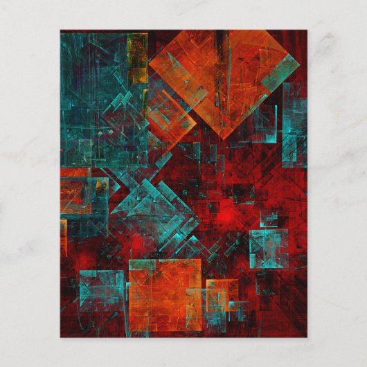 抽象芸術モダンカラフル芸術的型 チラシ (正面)