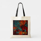 抽象芸術モダンカラフル芸術的型 トートバッグ (裏面)