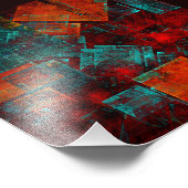 抽象芸術モダンカラフル芸術的型 フォトプリント            (角)