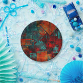 抽象芸術モダンカラフル芸術的型 ペーパープレート (パーティー)