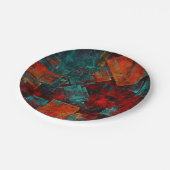 抽象芸術モダンカラフル芸術的型 ペーパープレート (アングル)