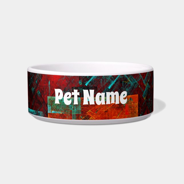 抽象芸術モダンカラフル芸術的型 ボウル (正面)