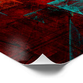 抽象芸術モダンカラフル芸術的型 ポスター (コーナー)