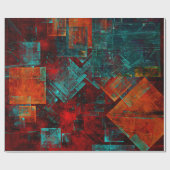 抽象芸術モダンカラフル芸術的型 ラッピングペーパー (フラット)